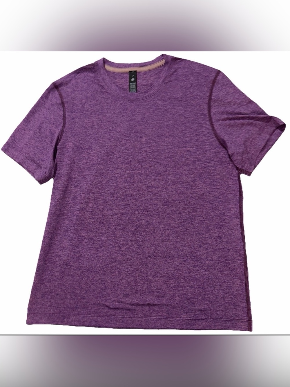 NWT LULULEMON MENS MEDIUM SOFT JERSEY SHORT SLEEVE TEE AUTHENTIC HEATHERED MYSTI